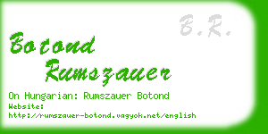 botond rumszauer business card